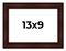 13x9 Distressed Brown Picture Frame - UV Acrylic, Foam Board Backing, Hanging Hardware